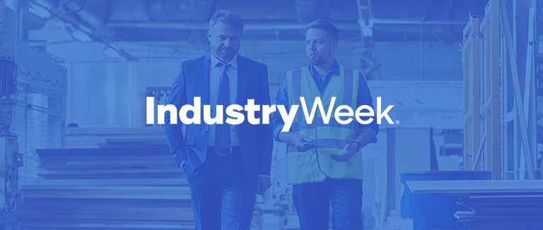 Industry Week logo over decorative background