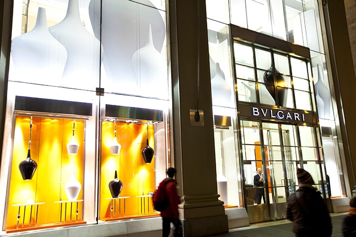 Bulgari storefront